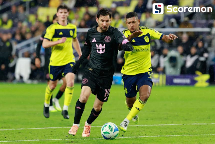 '메시 만회골' 인터 마이애미, 내슈빌에 1-2 패배! 'MLS컵 PO 1라운드' 탈락 위기